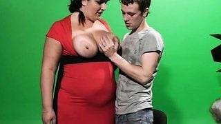 Big boobs bitch sucks and rides cheating cock
