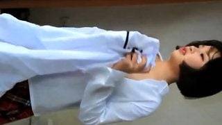 Asian girl shows her virgin part1