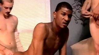 Extreme gay anal porn first time Lucky Boy Gets Two Big