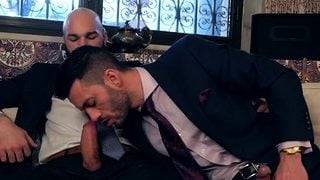 Muscle gay anal sex with cumshot